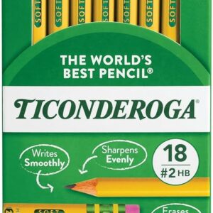 niferdza wood cased pencils, pre sharpened, #2 hb soft, yellow, 18 count