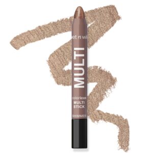 wet n wild color icon cream eyeliner eyeshadow multi stick, moisturizing, nourishing velvety cream to powder buildable & blendable formula, cruelty free & vegan brown sugar